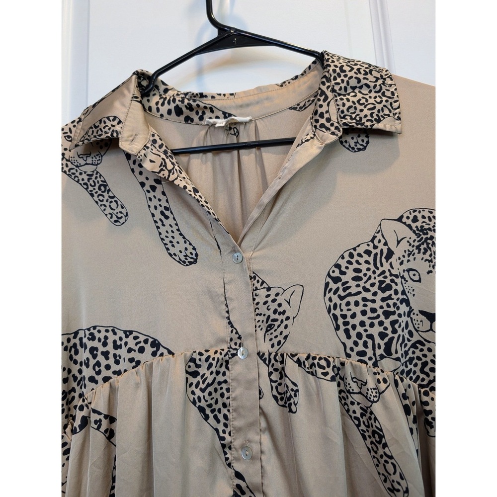 Entro Leopard Print Satin Dress - Picture 5 of 10
